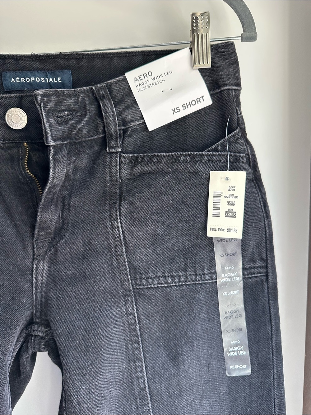 Aeropostale women’s  Black Baggy Wide Leg Jeans Xs
